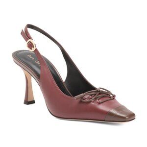 DEE OCLEPPO Leather Fremont Slingback Pumps NWT